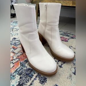 Target White Heeled Boots for Women